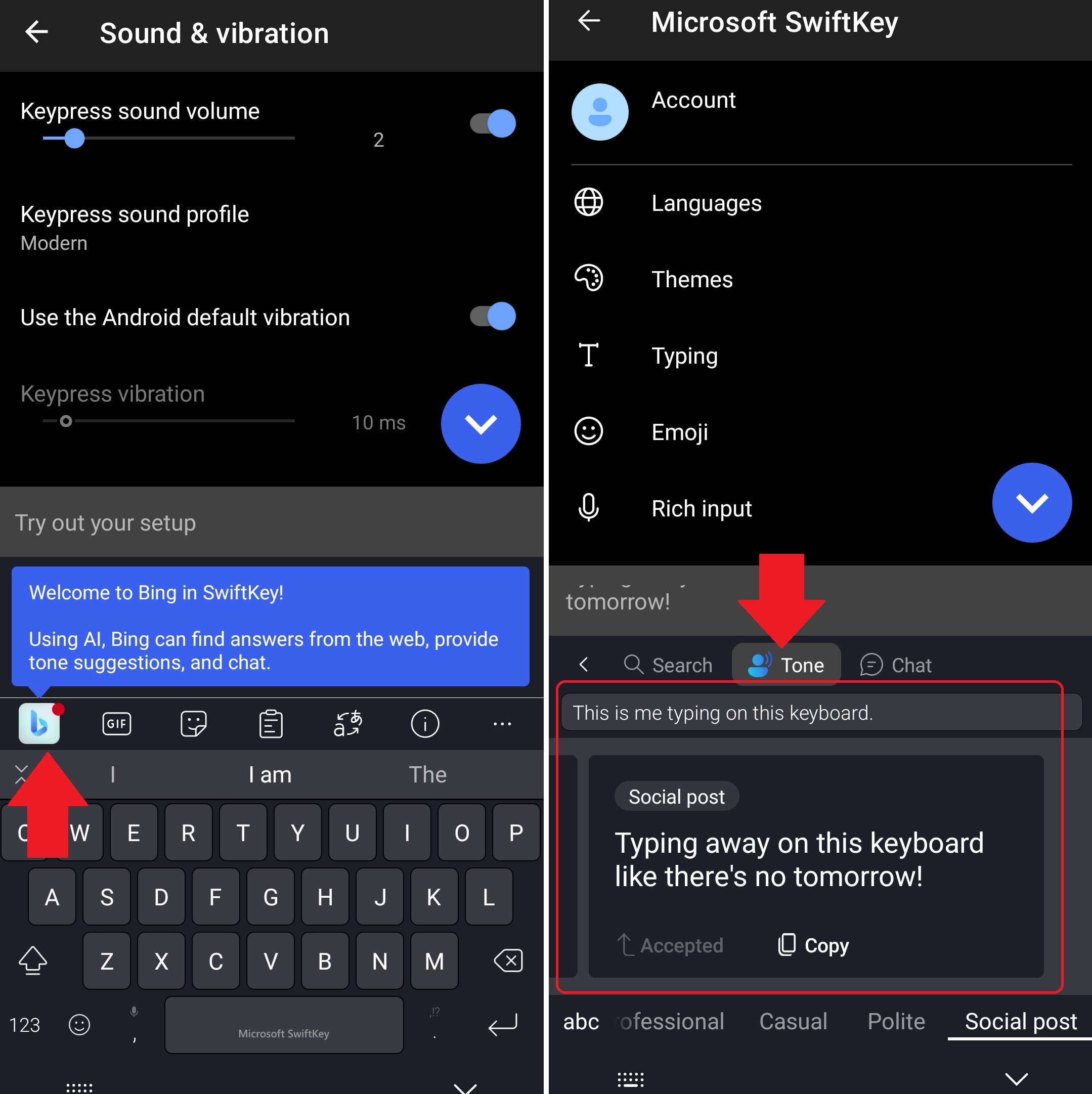 Bing Chat in SwiftKey for Android
