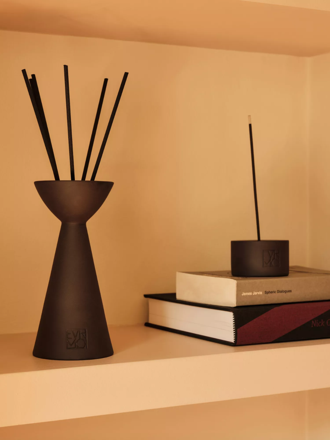 A black structural reed diffuser from Evermore