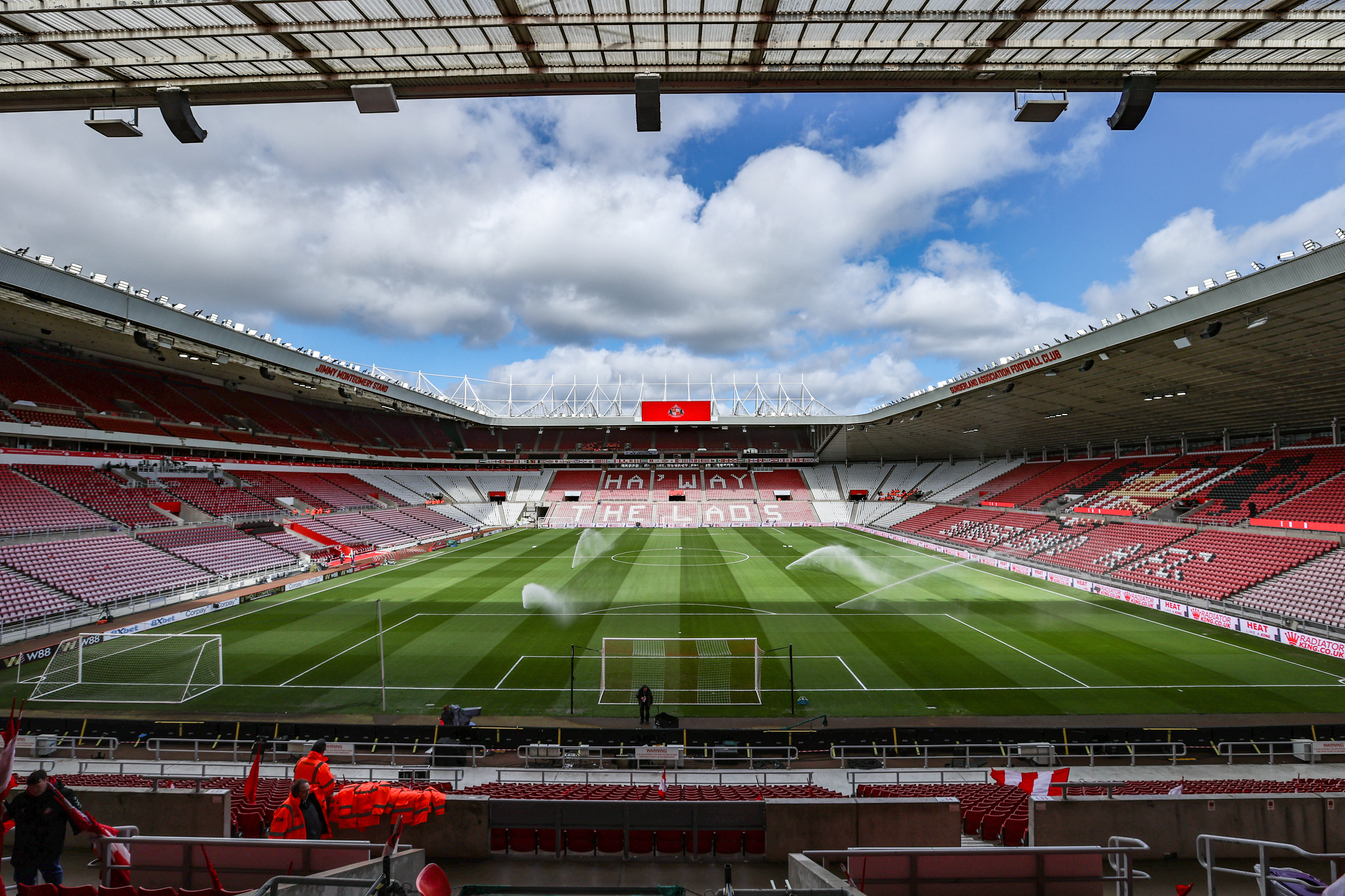 A general view of Stadium of Light ahead of the Premier League match between Sunderland and Tottenham Hotspur in Sunderland, United Kingdom, on April 12, 2026. (Photo by Alfie Cosgrove/News Images/NurPhoto via Getty Images)