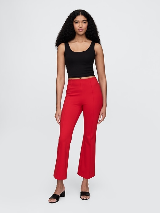 High Rise Ponte Crop Kick Pants