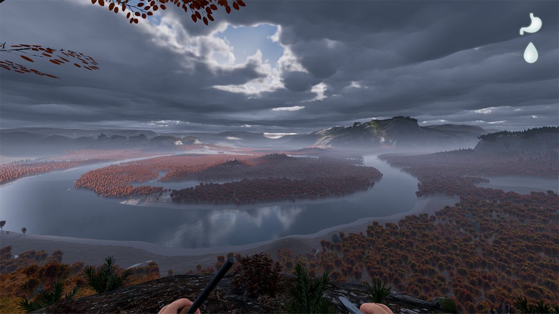 Prologue: Go Wayback!; computer generated scenes from a video game showing mountains, forests and woodlands