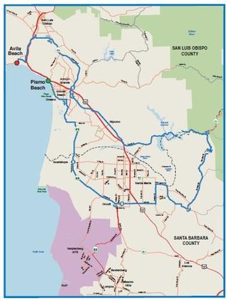 Tour of California stage 4 map.
