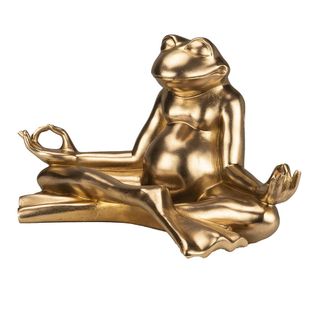 gold buddha frog with white background