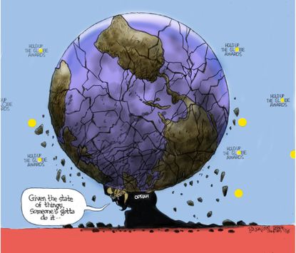 Political cartoon U.S. Oprah 2020 Golden Globes