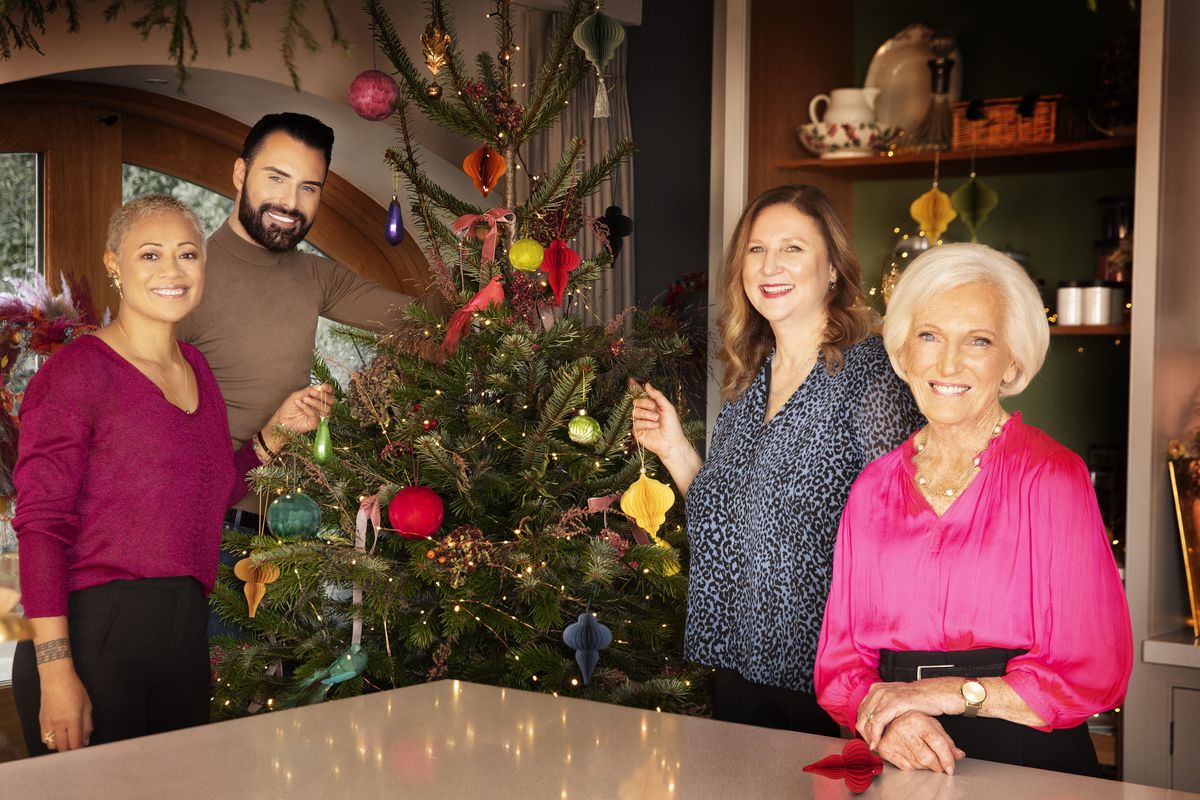 In Mary Berry&#039;s Ultimate Christmas, the famous chef is joined by celebrity helpers Rylan, Angela Hartnett and Monica Galetti..