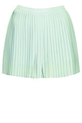 Topshop Mint Soft Pleat Shorts, £32