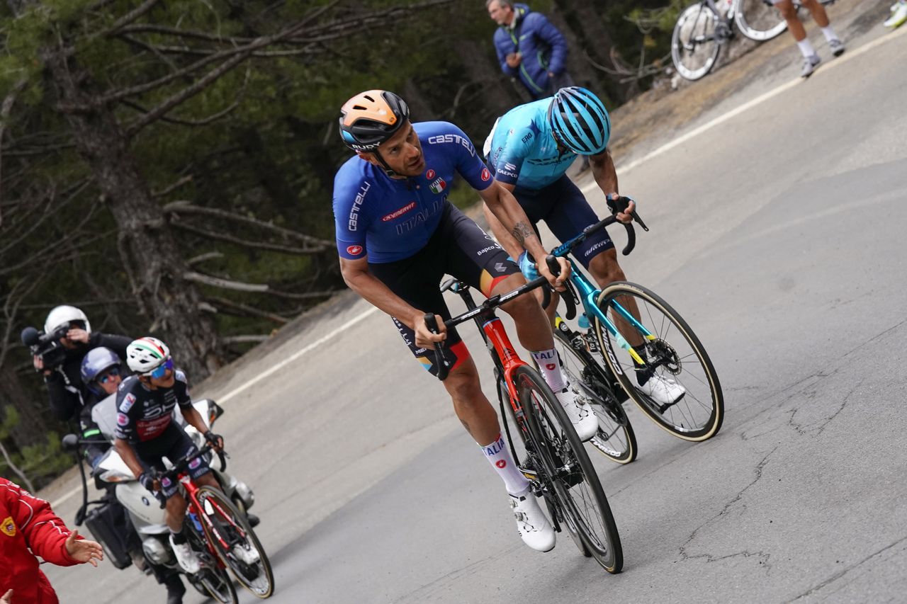 Giro di Sicilia 2022 - 3rd Edition - 4th stage Ragalna - Etna 140 km - 15/04/2022 - Damiano Caruso (ITA - Bahrain Victorious) - photo Massimo Fulgenzi/SprintCyclingAgency&Acirc;&copy;2022