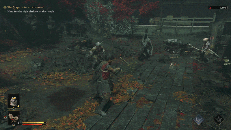 GIF of Onimusha: Way of the Sword combat
