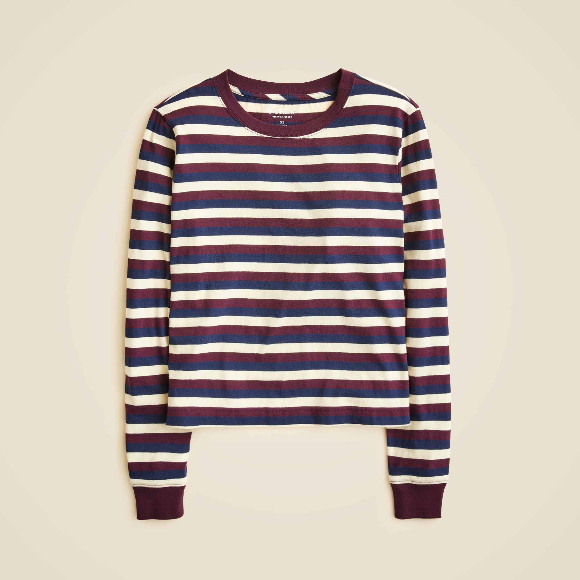 Vintage Jersey Long-Sleeve T-Shirt in Stripe