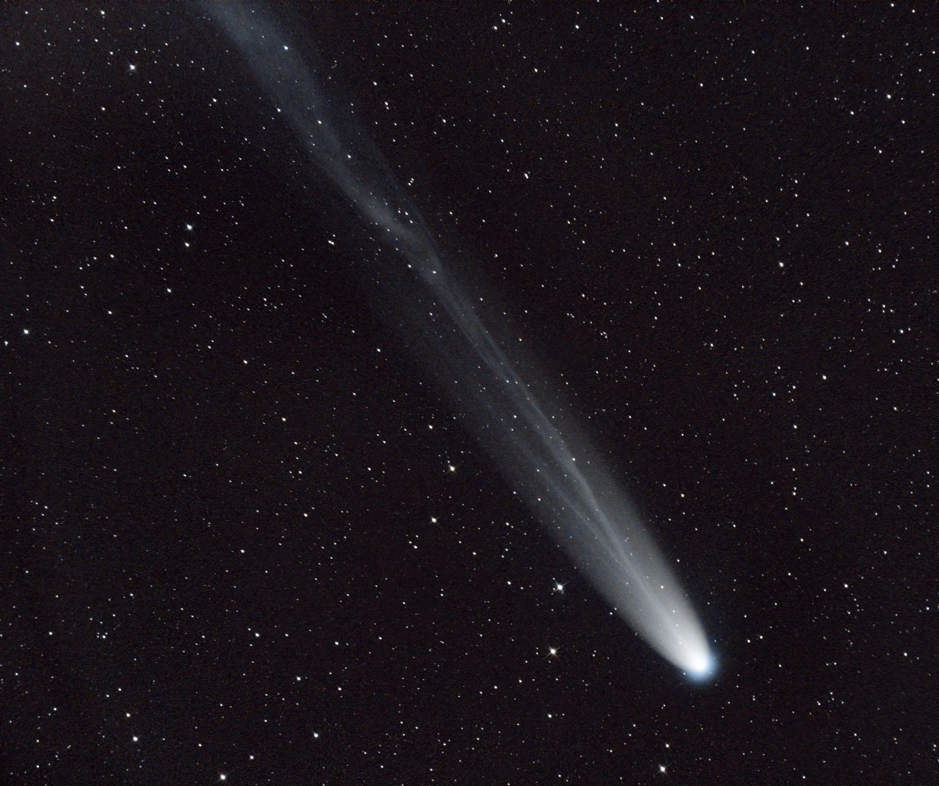 Comet Leonard puts on a final, spectacular display with ion tail in