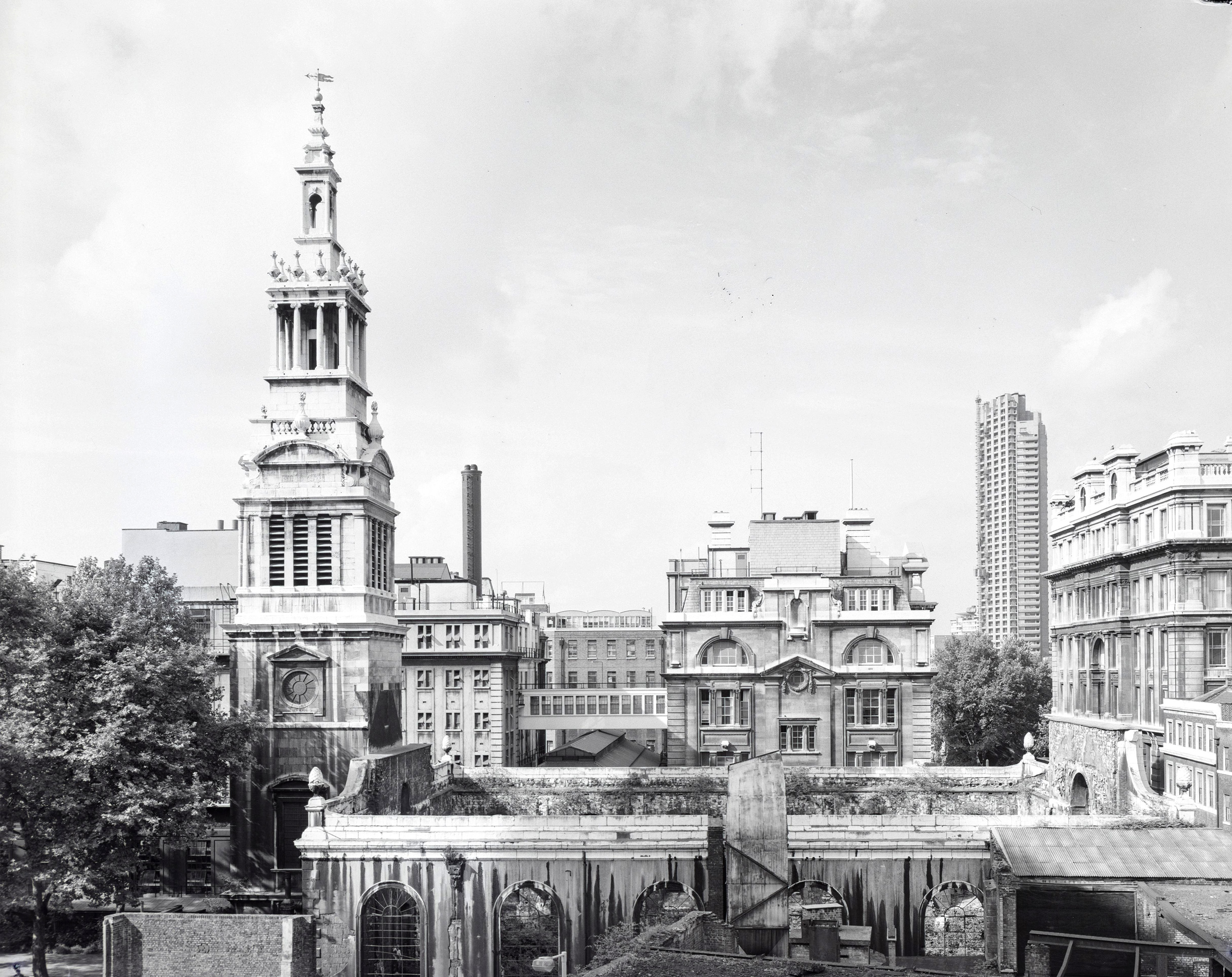Wren’s great church of Christ Church Newgate Street; a masterpiece of Portland stone completed in 1704 on the site of the Greyfriars monastery lost in the Fire of London of 1666