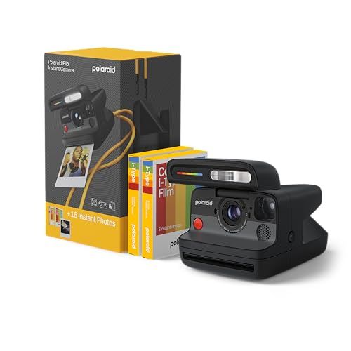 Flip Instant Camera Black + Colour Film (16 Photos)