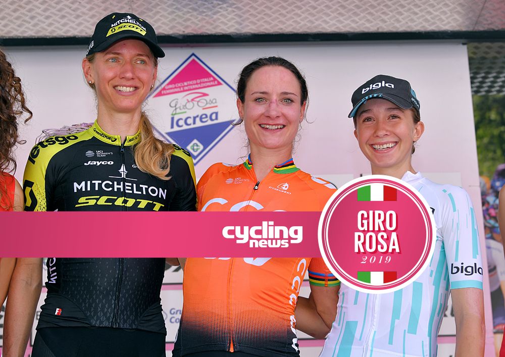 Marianne Vos (CCC-Liv) celebrates winning stage 3 at the Giro Rosa