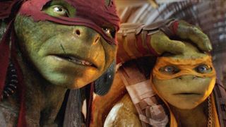 Raphael and Michaelangelo in Teenage Mutant Ninja Turtles: Out of the Shadows