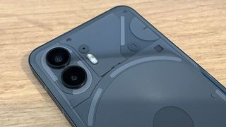 Nothing Phone 2 review; cameras lenses on a phone