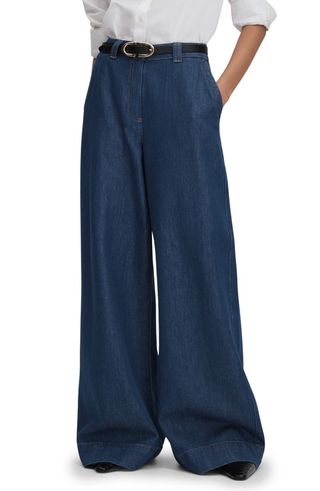 Olivia High-Waist-Jeans mit weitem Bein