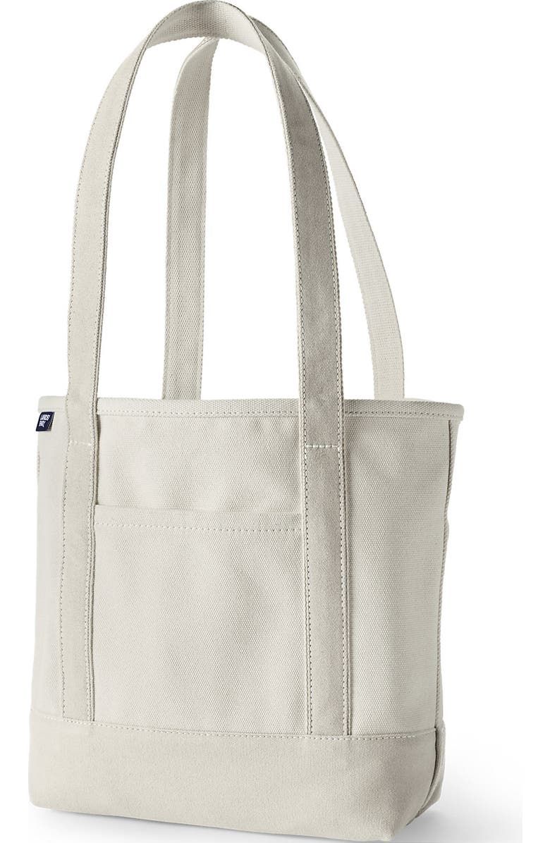 Open Top Long Handle Canvas Tote Bag