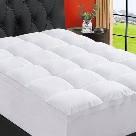 100% 400tc Mattress Topper Queen for Back Pain