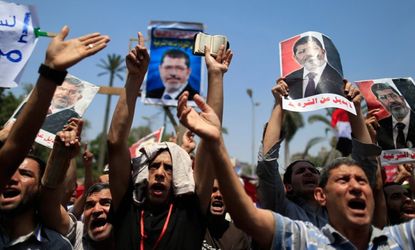 Supporters of ousted President Mohammed Morsi protest 