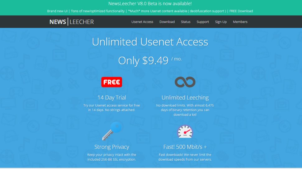 Website screenshot of Newsleecher (January, 2026)