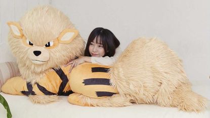 life-sized Arcanine plush