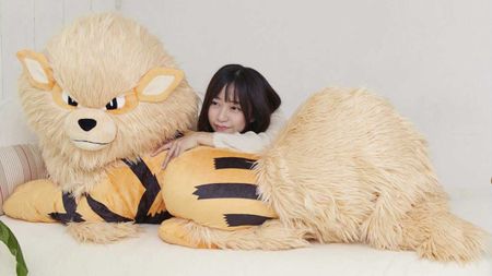life-sized Arcanine plush