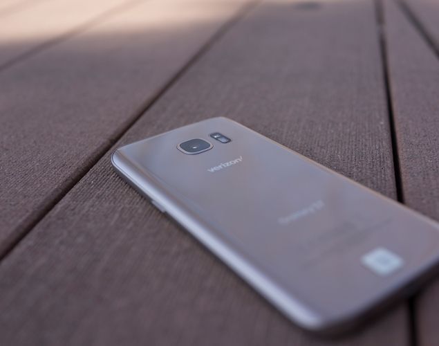 Samsung Galaxy S7 image: The phone's glass-and-metal construction is undeniably beautiful, though you'll often find yourself wiping fingerprint smudges away.
