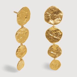 Gold Vermeil Capri Disc Cocktail Earrings