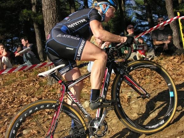 Laura Van Gilder demonstrates her power on the climb.