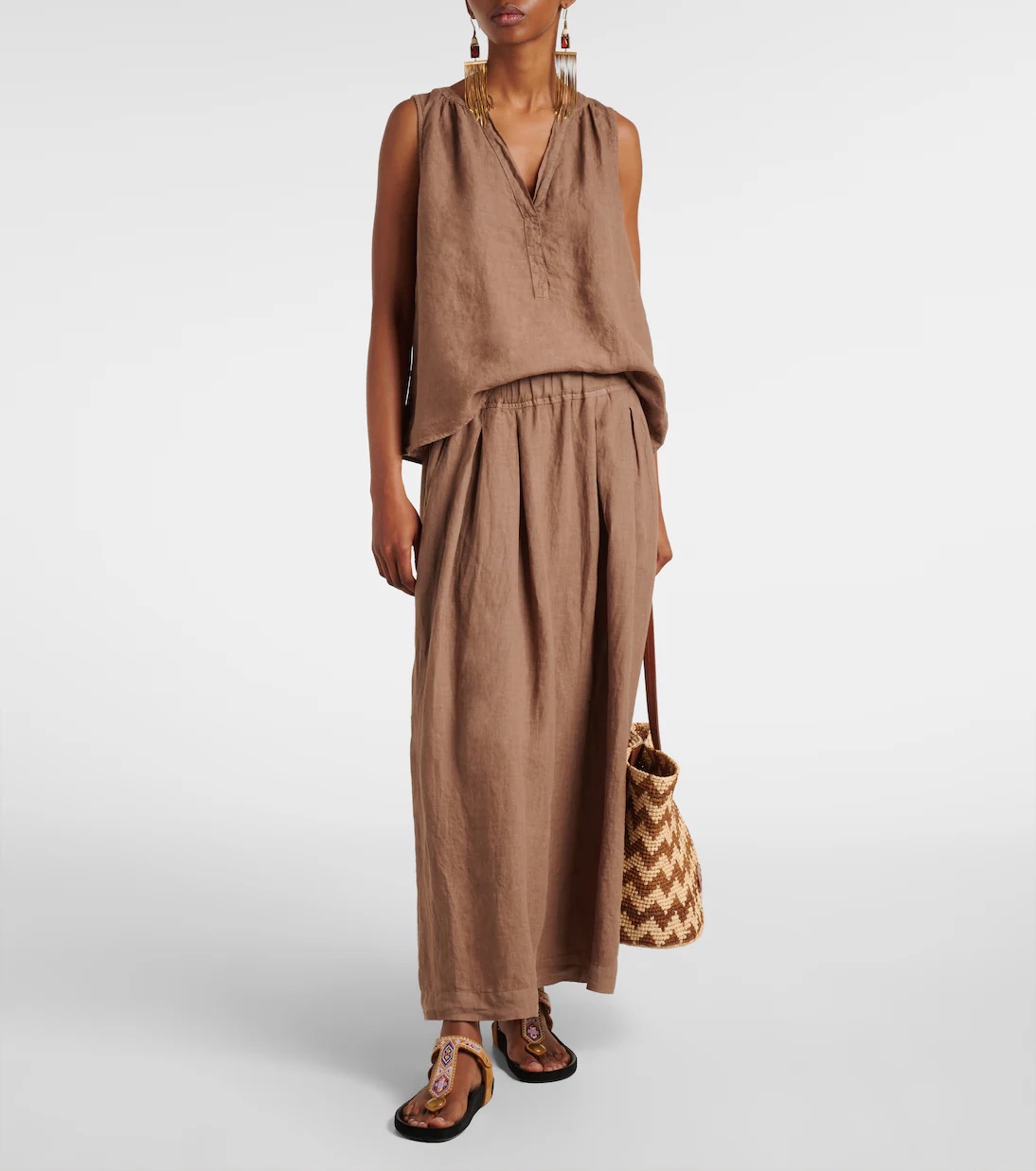 Velvet, Linda linen maxi skirt