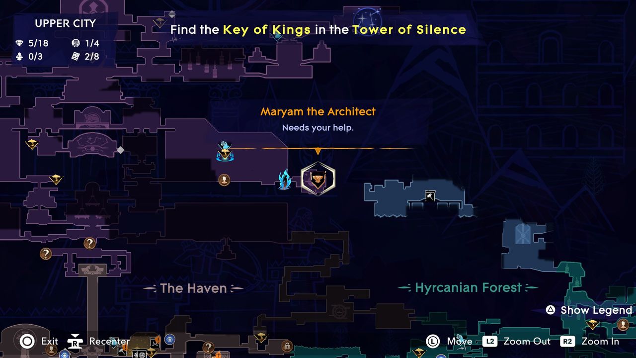 Prince of Persia: The Lost Crown sidequests - The Architect location