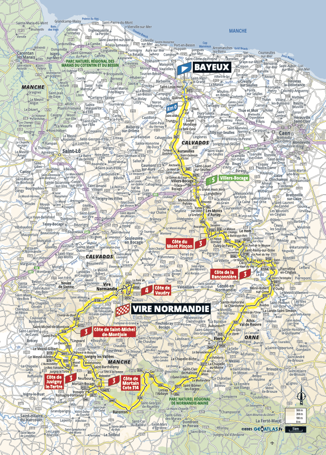 Maps of the 2025 Tour de France stages