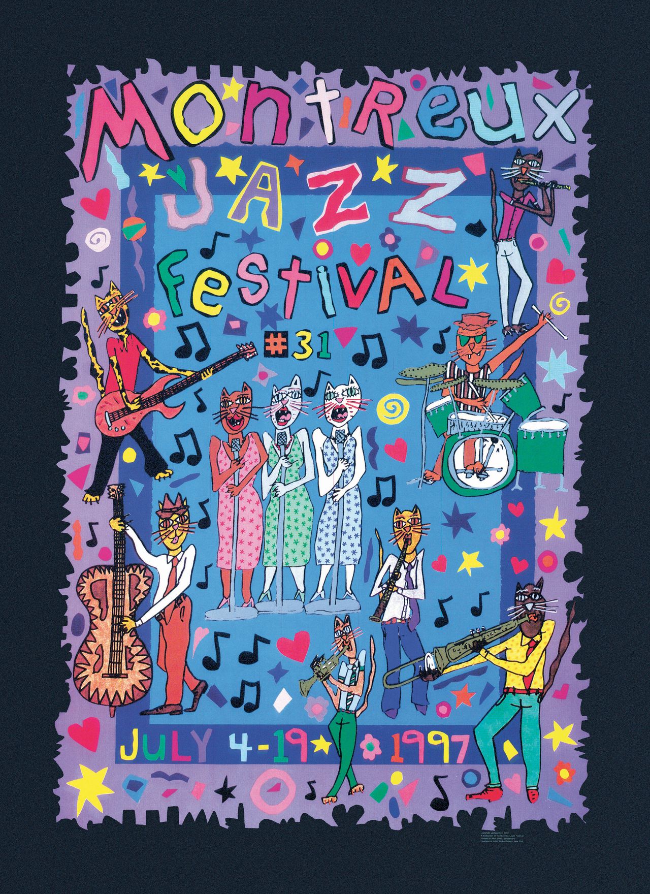 Fondation du Festival de Jazz de Montreux, 1997, artwork by James Rizzi