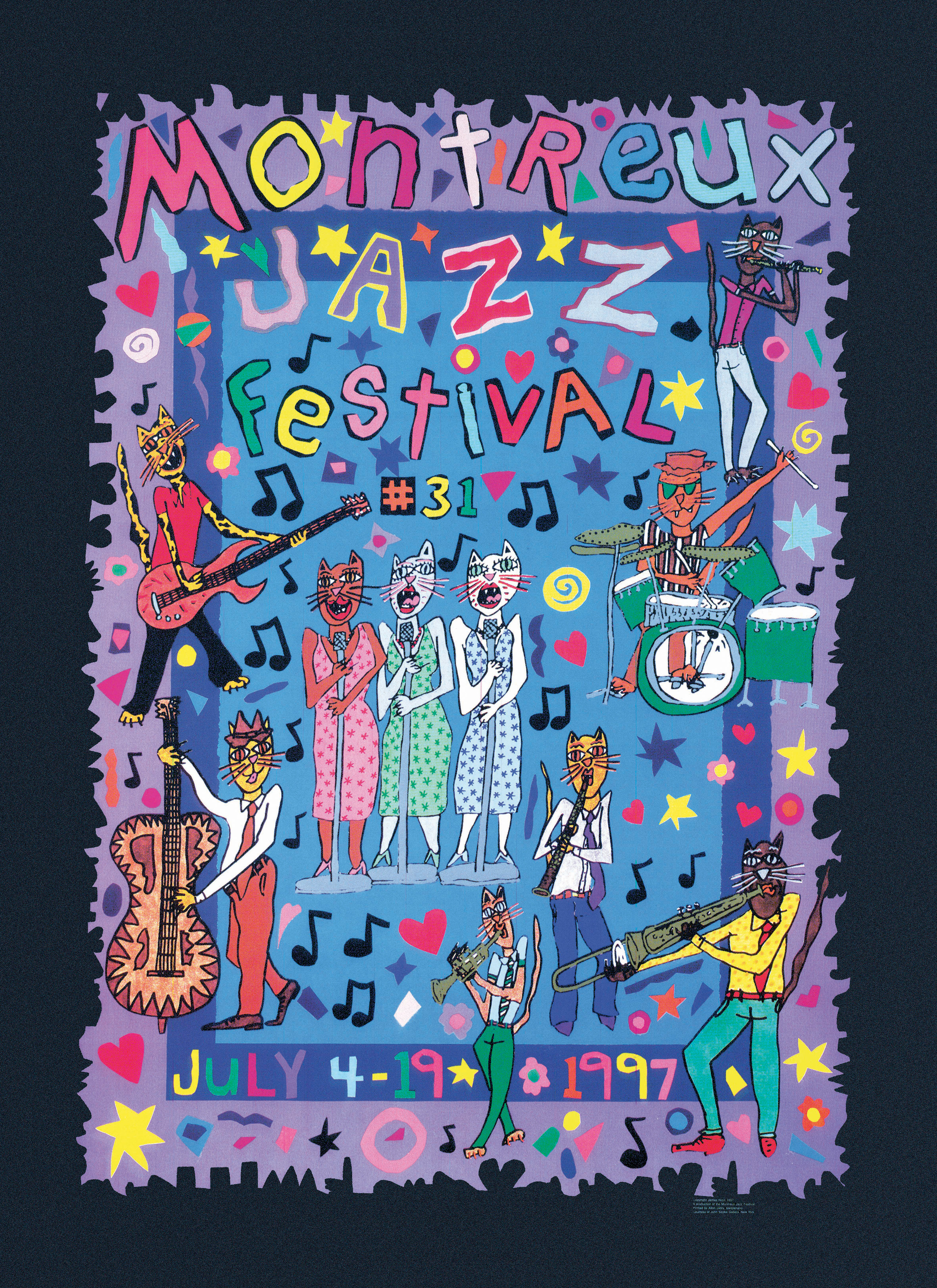 Fondation du Festival de Jazz de Montreux, 1997, artwork by James Rizzi