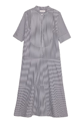 Poplin Bib-Front Dress 