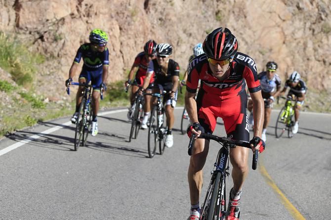 Peter Stetina (BMC) goes on the attack on the final climb of stage 2 in Tour de San Luis