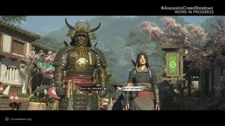Assassin's Creed Shadows Naoe and Yasuke character selection
