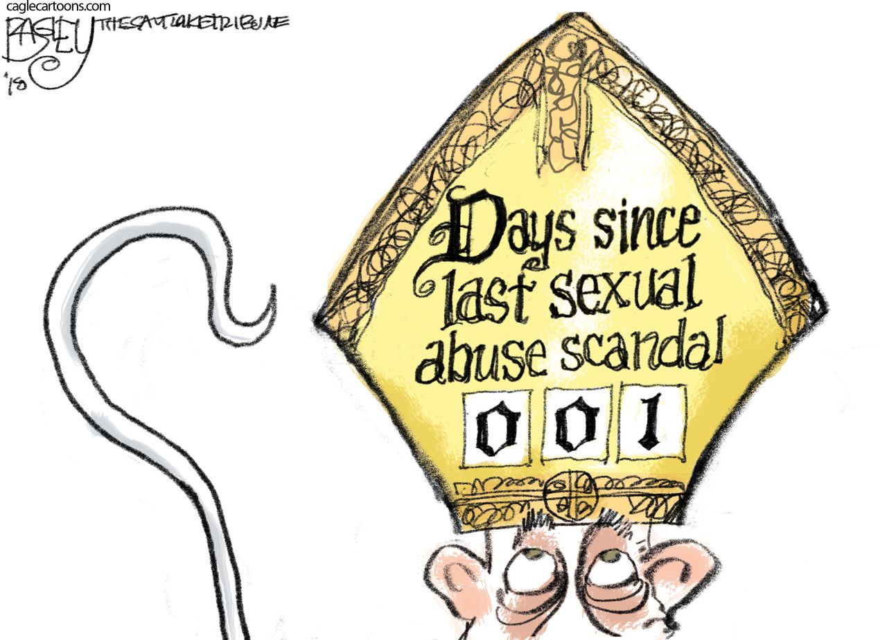 Editorial cartoon U.S. Catholic church sexual abuse scandal Pope Francis