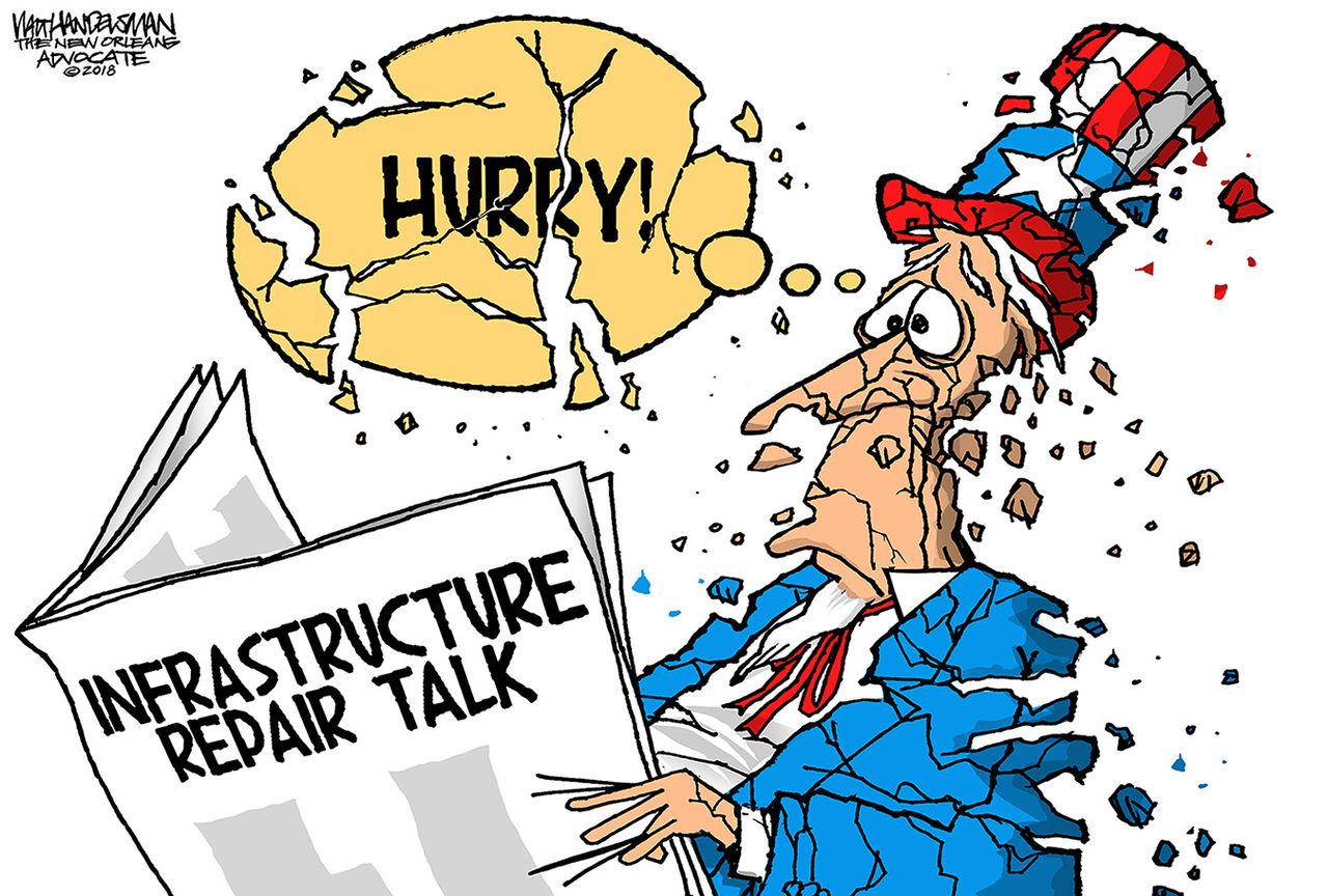 U.S. Uncle Sam infrastructure repair talk