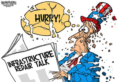 U.S. Uncle Sam infrastructure repair talk