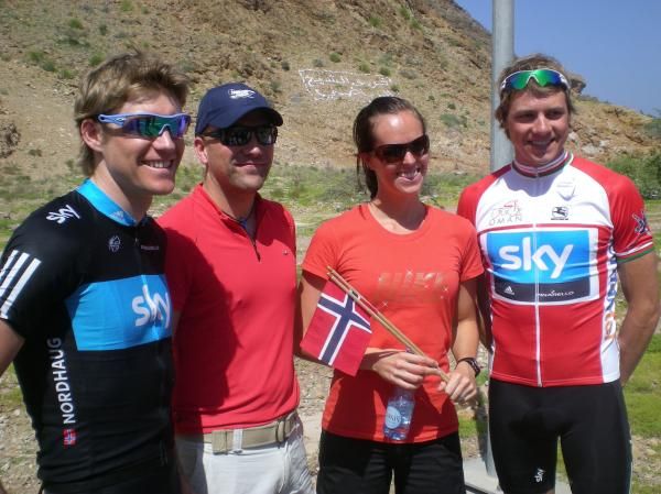 Some Norwegian fans get a prized photo with Boasson Hagen