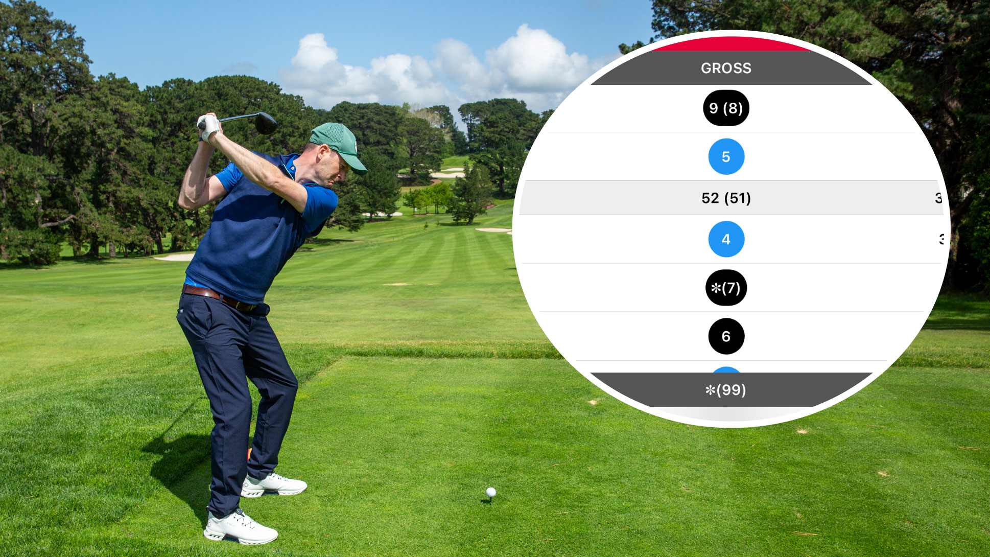 Hooking in golf and racking up a big score