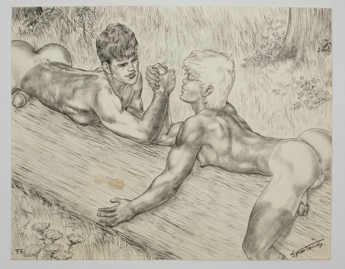 Illustrations of male bodybuilders