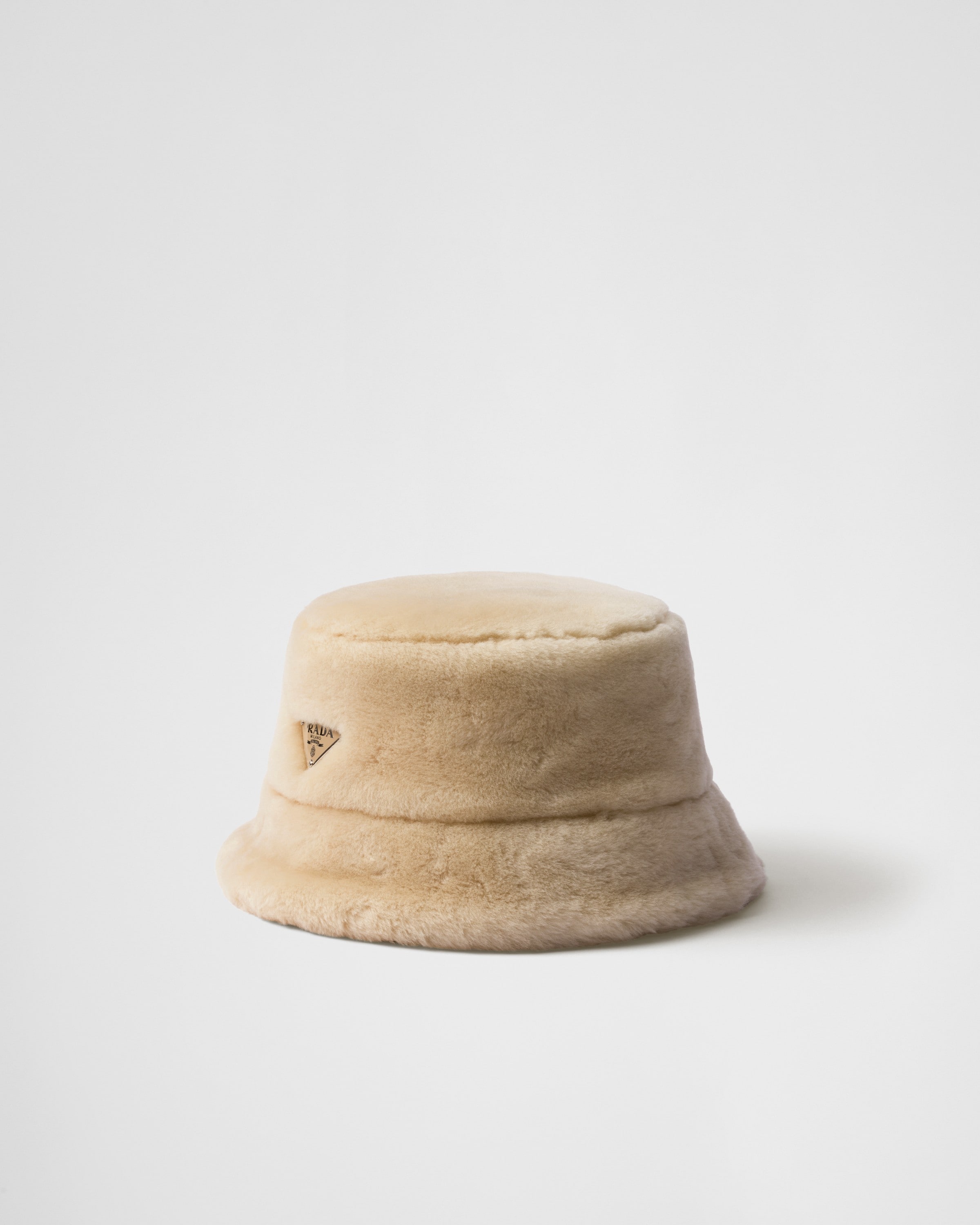 Shearling Bucket Hat Ecru