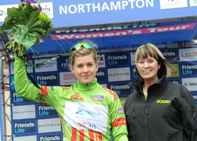 Emma Johannson (Orica-AIS) in the green jersey