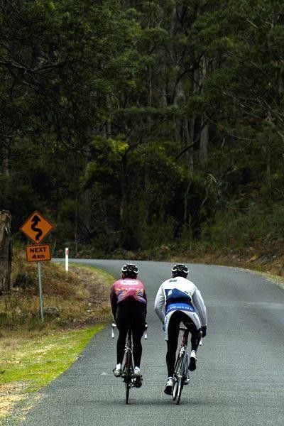 Matt Haydock (L) and Matt Gilbert together at the base of Heartbreak Hill.