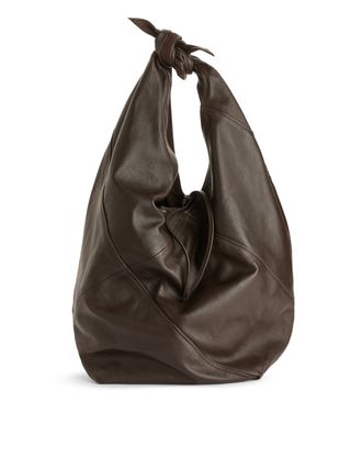 Twisted Leather Bag - Dark Brown - Arket Gb