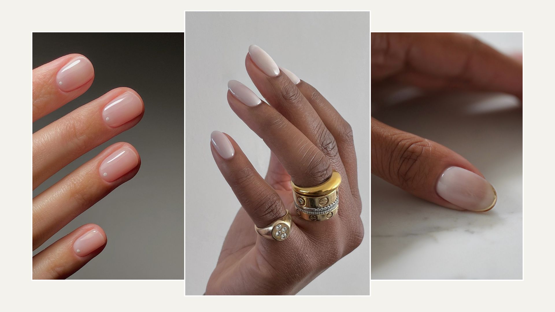 A collage of Classy Short Nail Designs