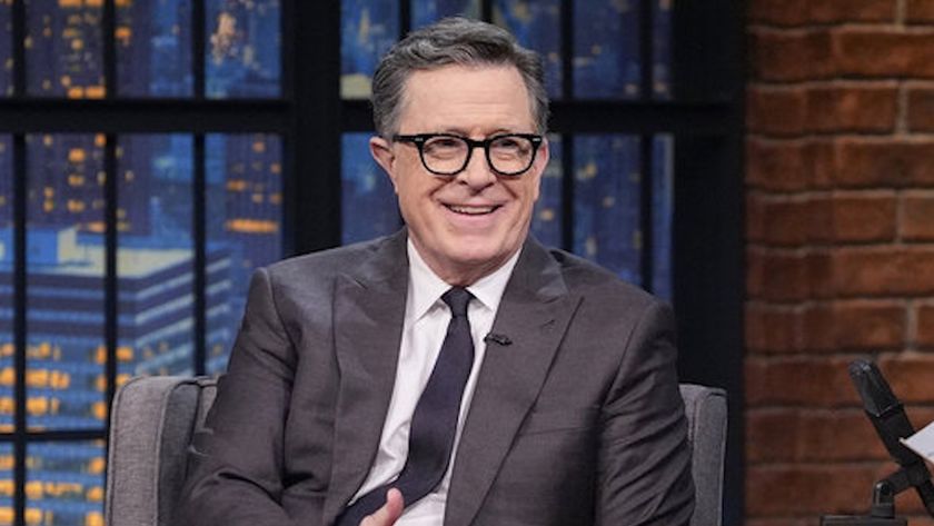 Stephen Colbert as a guest on Late Night with Seth Meyers