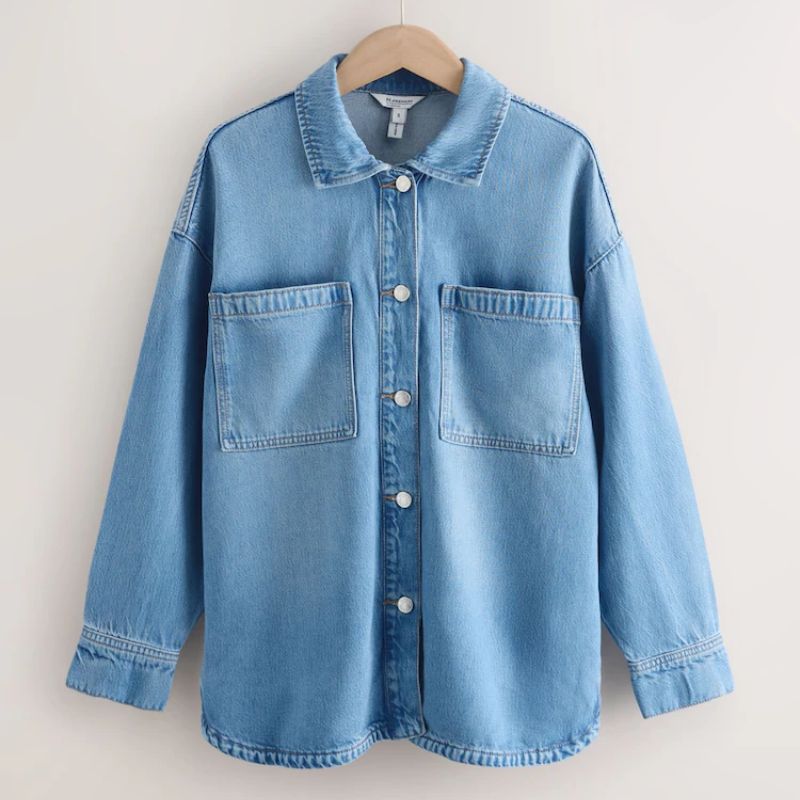 Next, denim button up